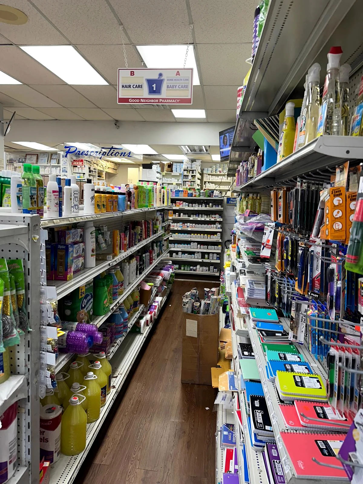 Household and personal care products at Central Pharmacy